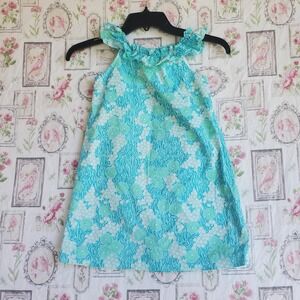 The Bailey Boys Aqua Blue White Floral Halter Dress Girls Size‎ 6X